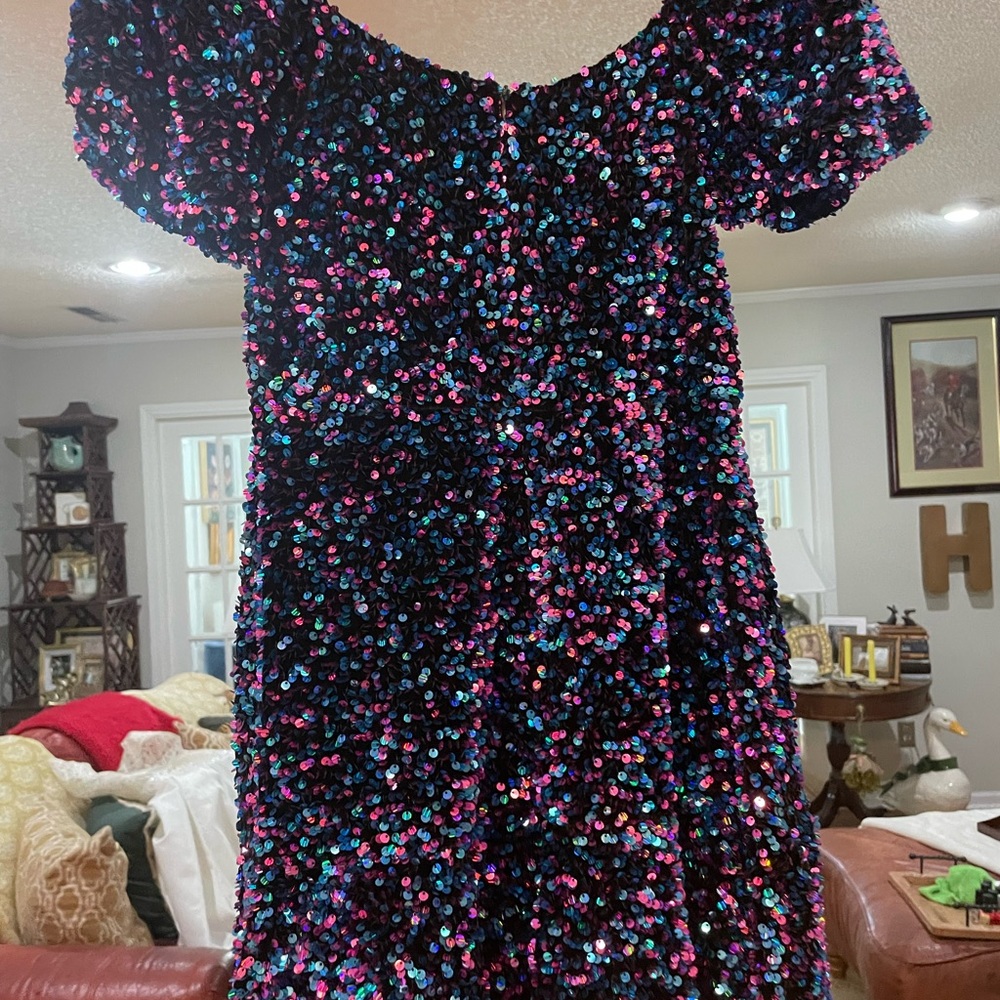 Zara Multicolor Sequin Mini Dress